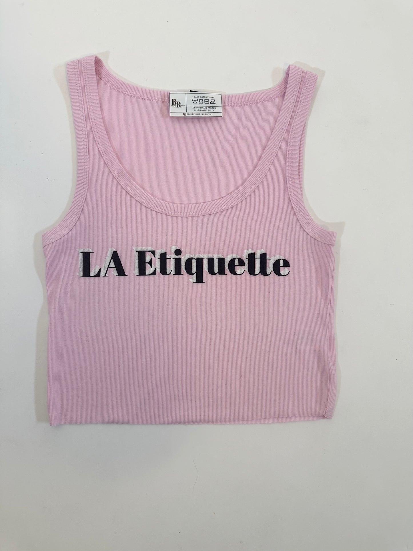 LA woman crop tank top