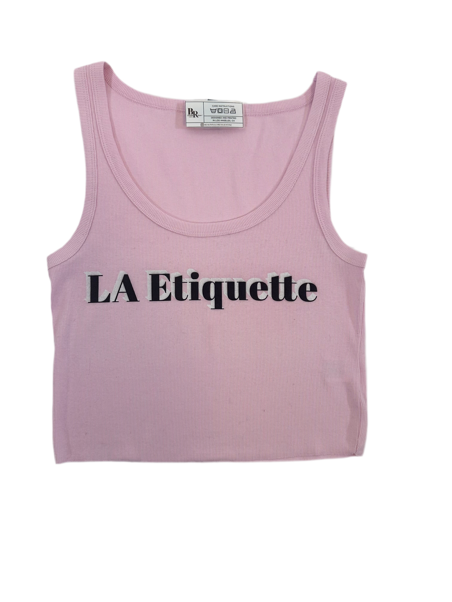 LA woman crop tank top