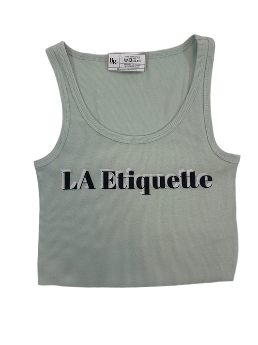 LA woman crop tank top